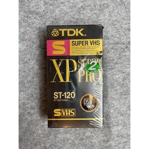 TDK Super VHS XP Pro ST-120 Blank Videocassette Tape 2 Pack Sealed S-VHS Japan